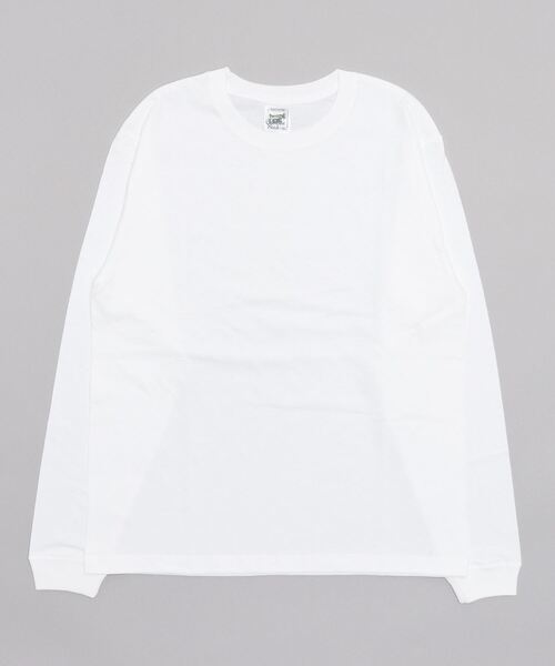 CROSS & STITCH(クロスステッチ)の「CROSS&STITCH / オープンエンド マックスウェイトロングスリーブTシャツ(リブ有り) / RL1216(Tシャツ/カットソー・メンズ・グレー/インディゴブルー/ブラック/ナチュラル/ベージュ系その他/ホワイト/ネイビー/ブラック系その他・MEDIUM/X-LARGE/LARGE/SMALL)」の2枚目の写真
