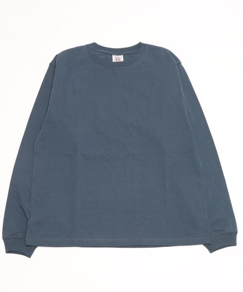 CROSS & STITCH(クロスステッチ)の「CROSS&STITCH / オープンエンド マックスウェイトロングスリーブTシャツ(リブ有り) / RL1216(Tシャツ/カットソー・メンズ・グレー/インディゴブルー/ブラック/ナチュラル/ベージュ系その他/ホワイト/ネイビー/ブラック系その他・MEDIUM/X-LARGE/LARGE/SMALL)」の8枚目の写真