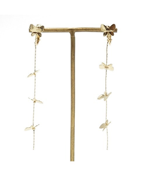 flower（フラワー）の「フローイングパピヨンイヤリング（イヤリング・レディース・ゴールド・FREE）」の5枚目の写真