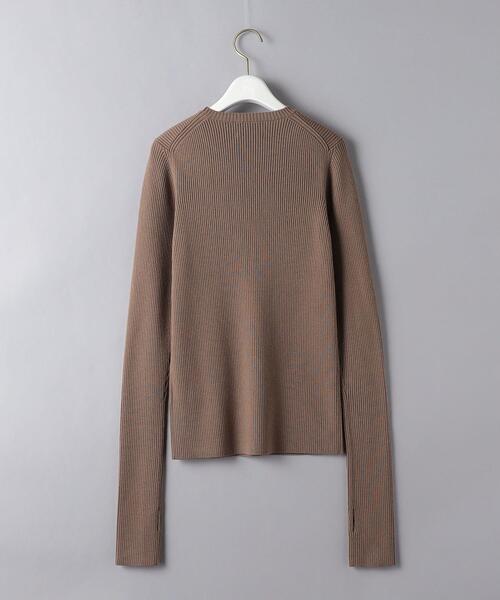 UNITED ARROWS(ユナイテッドアローズ)の「W リブ フィンガーホール ニット(ニット/セーター・レディース・オフホワイト/ブラック/モカ・FREE)」の17枚目の写真