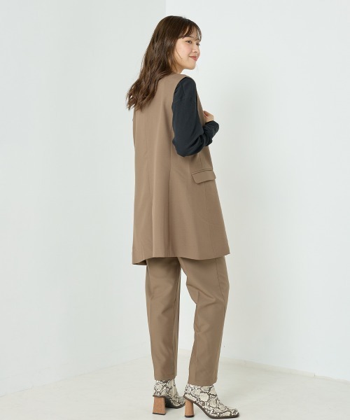 OMNES(オムネス)の「TRストレッチノーカラーベスト(ベスト・レディース・モカ/ブラック/グレー・SMALL/MEDIUM)」の17枚目の写真