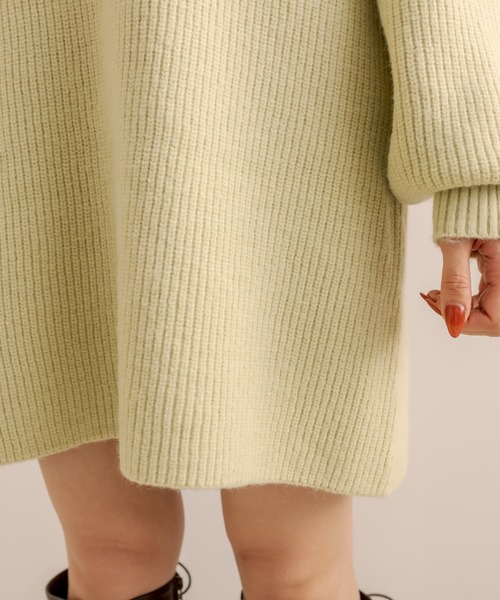 OLIVE des OLIVE（オリーブデオリーブ）の「肩あきリボンニットミニワンピース（ワンピース・レディース・ミント/ブラック/オフホワイト・FREE）」の20枚目の写真