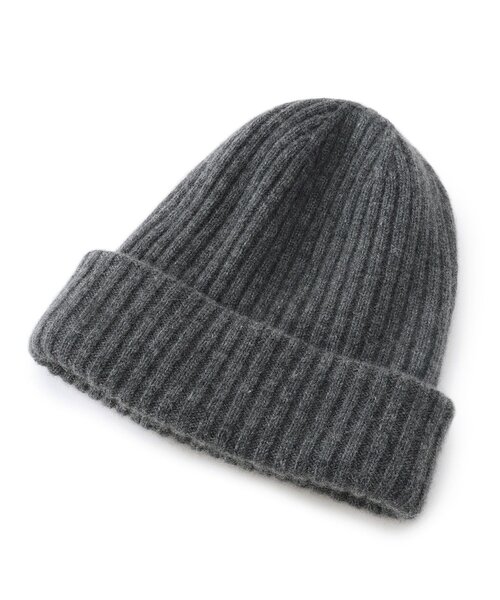 UNTITLED（アンタイトル）の「◆【カシミヤ100%】カシミヤニットワッチ（ニットキャップ/ビーニー・レディース・ナチュラル/チャコールグレー・99）」の3枚目の写真