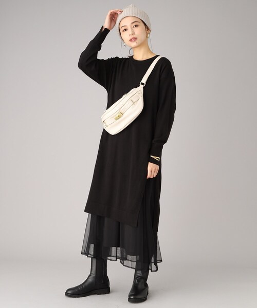 UNTITLED（アンタイトル）の「◆【カシミヤ100%】カシミヤニットワッチ（ニットキャップ/ビーニー・レディース・ナチュラル/チャコールグレー・99）」の7枚目の写真