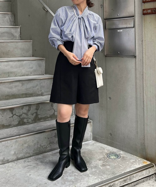 CAPRICIEUX LE'MAGE（カプリシューレマージュ）の「2WAYリボンシャツ（シャツ/ブラウス・レディース・ブルー/ネイビー/ホワイト・FREE）」の11枚目の写真