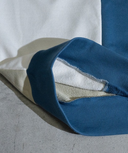 GERRY(ジェリー)の「【ag】〔GERRY/ジェリー〕裏毛 ブロック切り替え ロゴ刺繍 クルーネックスウェット(スウェット・メンズ・ベージュ/カーキ・MEDIUM/LARGE/X-LARGE)」の14枚目の写真