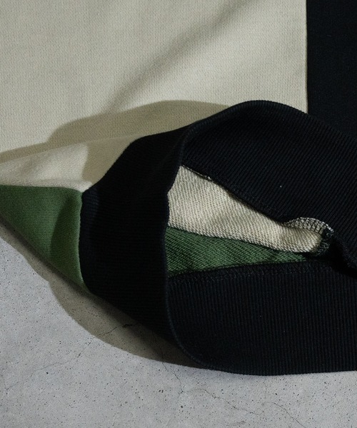 GERRY(ジェリー)の「【ag】〔GERRY/ジェリー〕裏毛 ブロック切り替え ロゴ刺繍 クルーネックスウェット(スウェット・メンズ・ベージュ/カーキ・MEDIUM/LARGE/X-LARGE)」の22枚目の写真