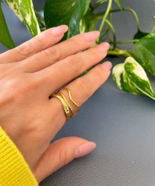 Ritomo De Ricco（リトモ・デ・リコ）の「ステンレスジオメトリリング　サイズフリー（リング・レディース・A/B・FREE）」の5枚目の写真