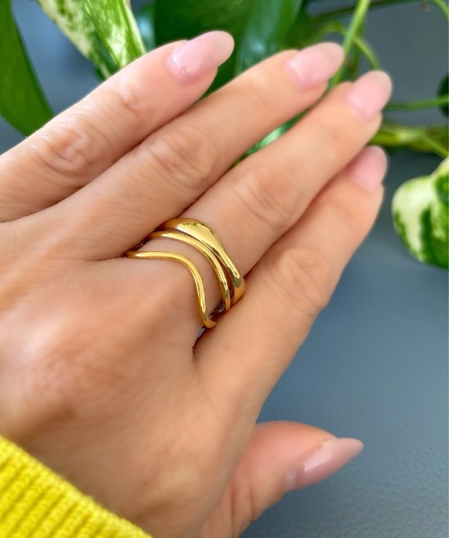 Ritomo De Ricco（リトモ・デ・リコ）の「ステンレスジオメトリリング　サイズフリー（リング・レディース・A/B・FREE）」の6枚目の写真