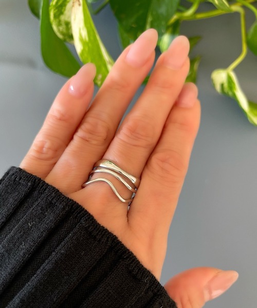 Ritomo De Ricco（リトモ・デ・リコ）の「ステンレスジオメトリリング　サイズフリー（リング・レディース・A/B・FREE）」の7枚目の写真