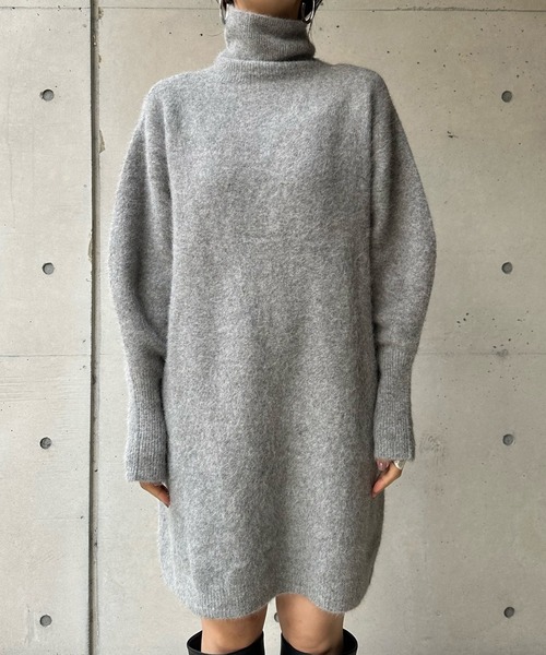 DouDou（ドゥドゥ）の「アンゴラチュニックワンピース（ニット/セーター・レディース・グレー/ブラック・FREE）」の17枚目の写真