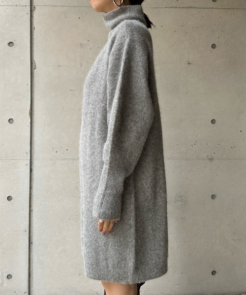 DouDou（ドゥドゥ）の「アンゴラチュニックワンピース（ニット/セーター・レディース・グレー/ブラック・FREE）」の18枚目の写真