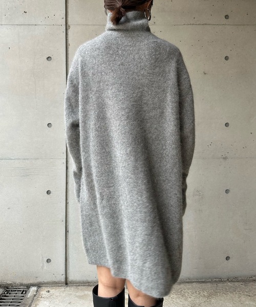 DouDou（ドゥドゥ）の「アンゴラチュニックワンピース（ニット/セーター・レディース・グレー/ブラック・FREE）」の19枚目の写真