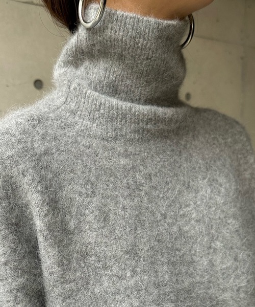 DouDou（ドゥドゥ）の「アンゴラチュニックワンピース（ニット/セーター・レディース・グレー/ブラック・FREE）」の20枚目の写真