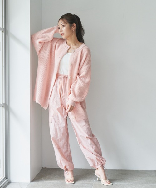 VANNIE U（ヴァニーユー）の「シアーミリタリーカーゴパンツ（カーゴパンツ・レディース・アイボリー/ピンク・FREE）」の5枚目の写真