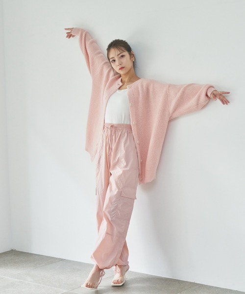 VANNIE U（ヴァニーユー）の「シアーミリタリーカーゴパンツ（カーゴパンツ・レディース・アイボリー/ピンク・FREE）」の6枚目の写真