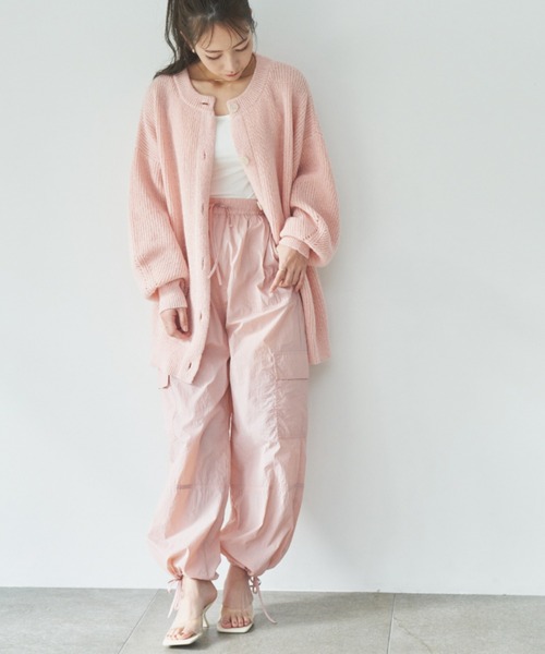 VANNIE U（ヴァニーユー）の「シアーミリタリーカーゴパンツ（カーゴパンツ・レディース・アイボリー/ピンク・FREE）」の7枚目の写真