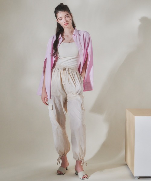 VANNIE U（ヴァニーユー）の「シアーミリタリーカーゴパンツ（カーゴパンツ・レディース・アイボリー/ピンク・FREE）」の11枚目の写真