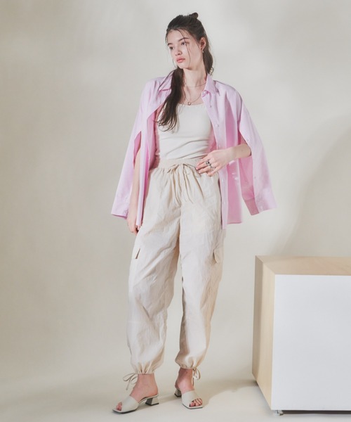 VANNIE U（ヴァニーユー）の「シアーミリタリーカーゴパンツ（カーゴパンツ・レディース・アイボリー/ピンク・FREE）」の13枚目の写真