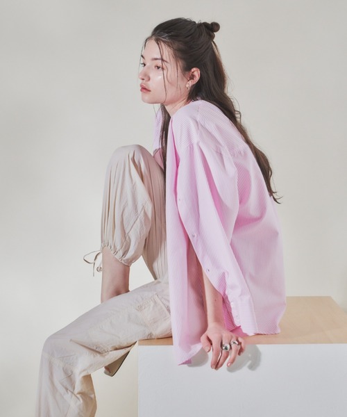 VANNIE U（ヴァニーユー）の「シアーミリタリーカーゴパンツ（カーゴパンツ・レディース・アイボリー/ピンク・FREE）」の14枚目の写真