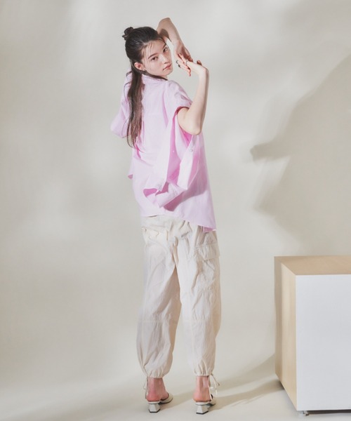 VANNIE U（ヴァニーユー）の「シアーミリタリーカーゴパンツ（カーゴパンツ・レディース・アイボリー/ピンク・FREE）」の15枚目の写真