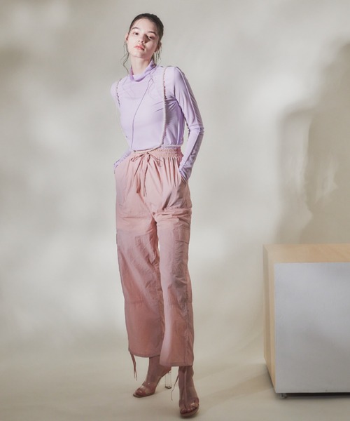 VANNIE U（ヴァニーユー）の「シアーミリタリーカーゴパンツ（カーゴパンツ・レディース・アイボリー/ピンク・FREE）」の17枚目の写真