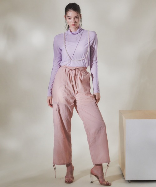 VANNIE U（ヴァニーユー）の「シアーミリタリーカーゴパンツ（カーゴパンツ・レディース・アイボリー/ピンク・FREE）」の21枚目の写真