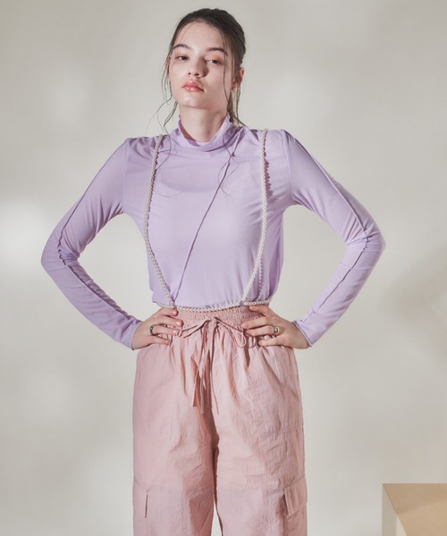 VANNIE U（ヴァニーユー）の「シアーミリタリーカーゴパンツ（カーゴパンツ・レディース・アイボリー/ピンク・FREE）」の22枚目の写真