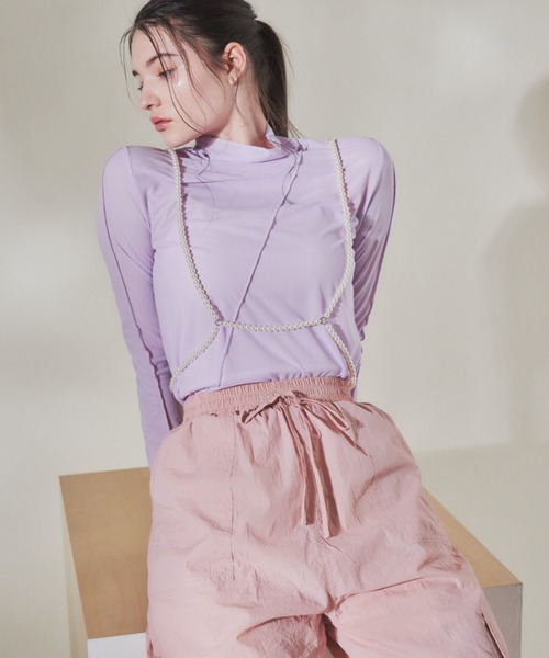 VANNIE U（ヴァニーユー）の「シアーミリタリーカーゴパンツ（カーゴパンツ・レディース・アイボリー/ピンク・FREE）」の18枚目の写真