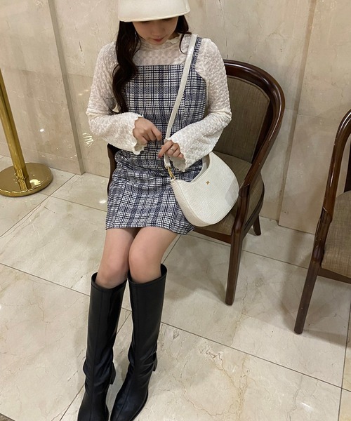 one after another NICE CLAUP（ワンアフターアナザーナイスクラップ）の「【新色追加】パールチェーン付きショルダーバッグ（ショルダーバッグ・レディース・ブラック/グレー/アイボリー/ホワイト系その他/ピンク/ブラック系その他・FREE）」の10枚目の写真