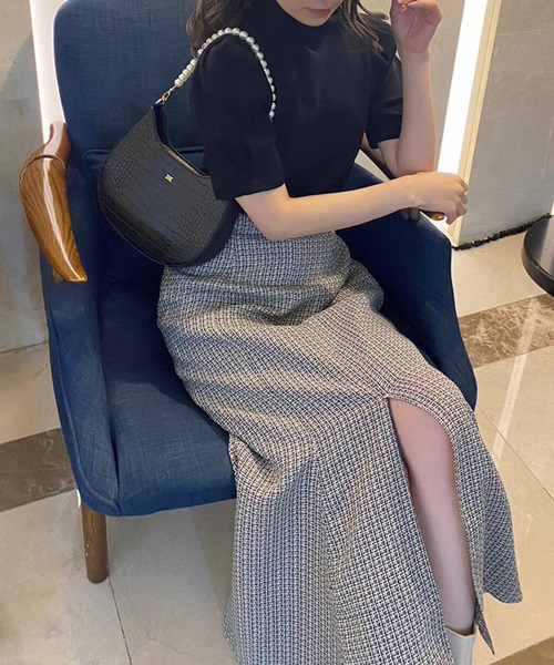 one after another NICE CLAUP（ワンアフターアナザーナイスクラップ）の「【新色追加】パールチェーン付きショルダーバッグ（ショルダーバッグ・レディース・ブラック/グレー/アイボリー/ホワイト系その他/ピンク/ブラック系その他・FREE）」の11枚目の写真