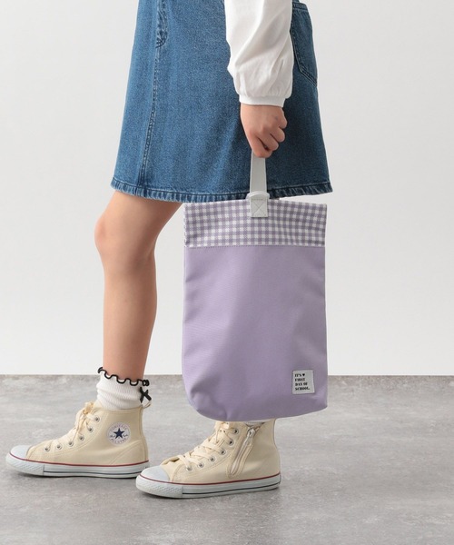 GLOBAL WORK（グローバルワーク）の「洗えるスクール上履き入れ/182238（エコバッグ/サブバッグ・キッズ・ブルー/ブラック系その他/その他/ブラック/サックスブルー/ミント/ライトパープル・FREE）」の6枚目の写真