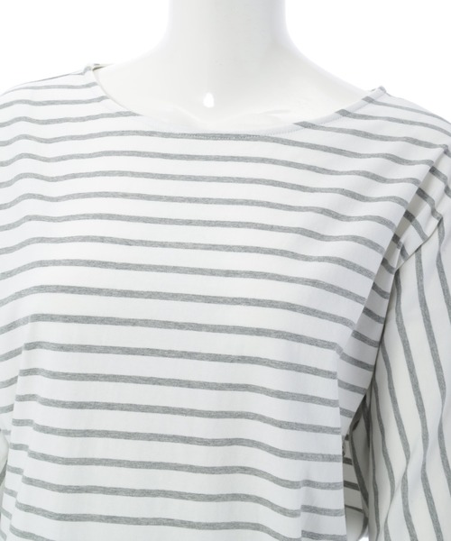 fifth(フィフス)の「タックデザインカットソー(Tシャツ/カットソー・レディース・ブラック×ホワイト/ホワイト/ブラック/ホワイト×ブラック/グレー系その他・M)」の19枚目の写真
