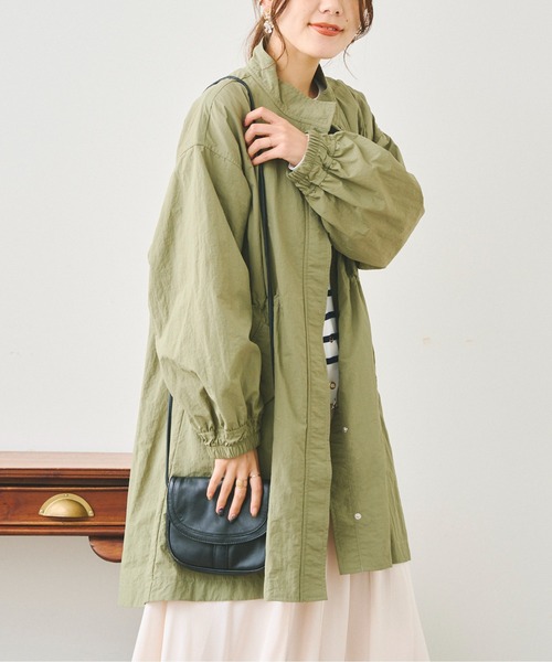 Chez toi（シェトワ）の「スタンドカラーモッズコート（モッズコート・レディース・アイボリー/カーキ・FREE）」の2枚目の写真