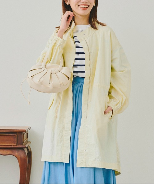 Chez toi（シェトワ）の「スタンドカラーモッズコート（モッズコート・レディース・アイボリー/カーキ・FREE）」の3枚目の写真