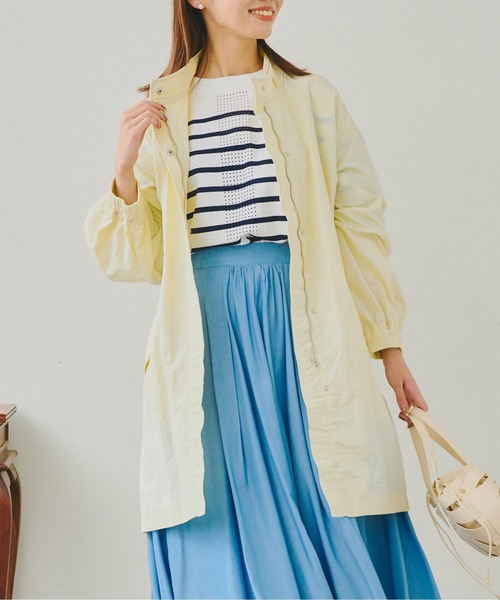 Chez toi（シェトワ）の「スタンドカラーモッズコート（モッズコート・レディース・アイボリー/カーキ・FREE）」の5枚目の写真