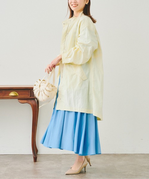 Chez toi（シェトワ）の「スタンドカラーモッズコート（モッズコート・レディース・アイボリー/カーキ・FREE）」の7枚目の写真