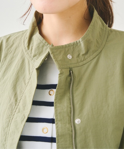 Chez toi（シェトワ）の「スタンドカラーモッズコート（モッズコート・レディース・アイボリー/カーキ・FREE）」の14枚目の写真