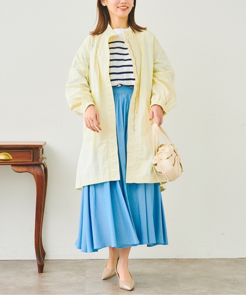 Chez toi（シェトワ）の「スタンドカラーモッズコート（モッズコート・レディース・アイボリー/カーキ・FREE）」の11枚目の写真