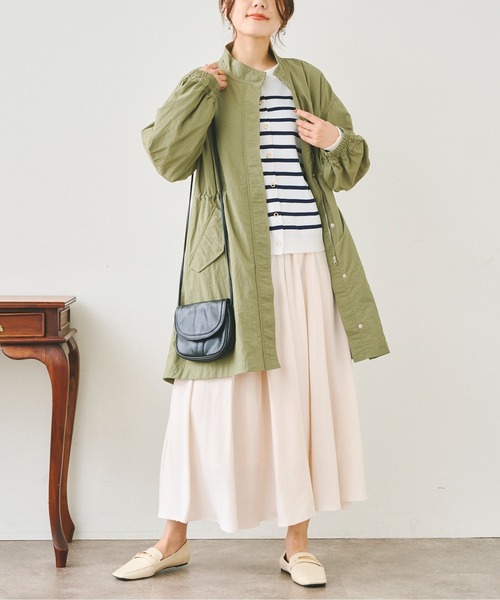 Chez toi（シェトワ）の「スタンドカラーモッズコート（モッズコート・レディース・アイボリー/カーキ・FREE）」の20枚目の写真