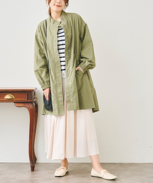 Chez toi（シェトワ）の「スタンドカラーモッズコート（モッズコート・レディース・アイボリー/カーキ・FREE）」の21枚目の写真