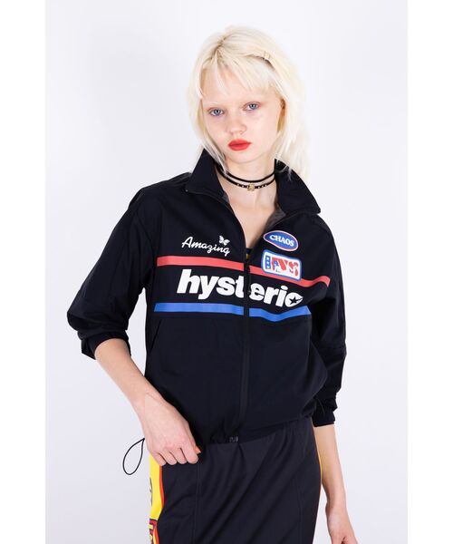 HYSTERIC GLAMOUR（ヒステリックグラマー）の「HG RACER スタンドカラーブルゾン（ブルゾン・レディース・グレー/ブラック・FREE）」の8枚目の写真