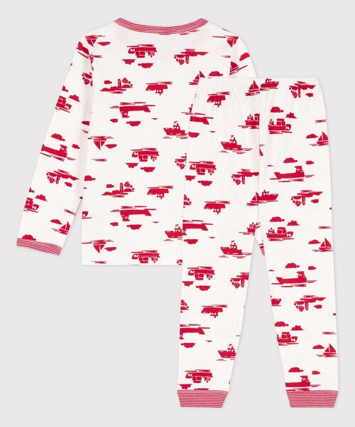 PETIT BATEAU プリント長袖パジャマ プリント長袖パジャマ（アイマスク付き） | ベビー服・子供服