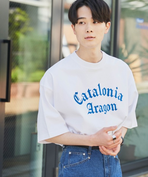 WEGO（ウィゴー）の「WEGO/ヘビーウエイトグラフィックT（Tシャツ/カットソー・メンズ・スミクロ/ホワイト/ホワイト系その他/ブルー/ダークグリーン/グレー・MEDIUM/LARGE）」の3枚目の写真