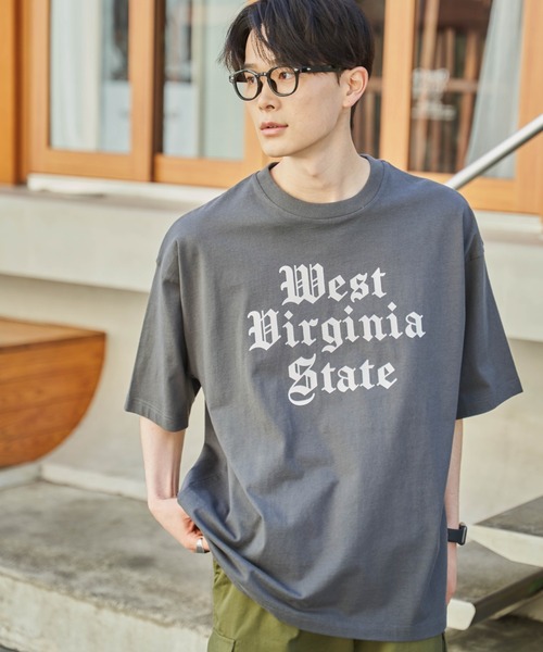 WEGO（ウィゴー）の「WEGO/ヘビーウエイトグラフィックT（Tシャツ/カットソー・メンズ・スミクロ/ホワイト/ホワイト系その他/ブルー/ダークグリーン/グレー・MEDIUM/LARGE）」の4枚目の写真