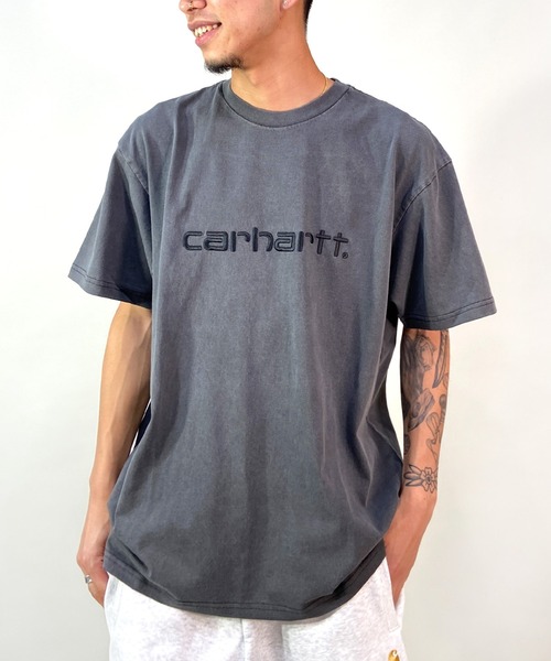 Carhartt WIP(カーハートダブリューアイピー)の「Carhartt WIP/カーハートダブリューアイピー S/S DUSTER T-SHIRT 刺繍ロゴ カットソー/半袖Tシャツ I030110(Tシャツ/カットソー・メンズ・ブラック/グリーン/ホワイト/ベージュ・M/L/XL)」の2枚目の写真