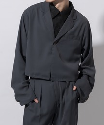 Adoon plain | 【Adoon plain】ショートテーラードジャケット(セットアップ対応)(テーラードジャケット)