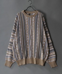 3D Crew neck sweater/3D クルーネック ニット