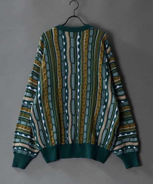 SITRY（シトリー）の「3D Crew neck sweater/3D クルーネック ニット（ニット/セーター・メンズ・ネイビー/ベージュ/ブラック/グリーン・M/L/XL）」の22枚目の写真