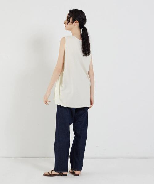 conges payes ADIEU TRISTESSE(コンジェ ペイエ アデュートリステス)の「ノースリーブブラウス(シャツ/ブラウス・レディース・ブラック/ブルー/オフホワイト・38)」の7枚目の写真